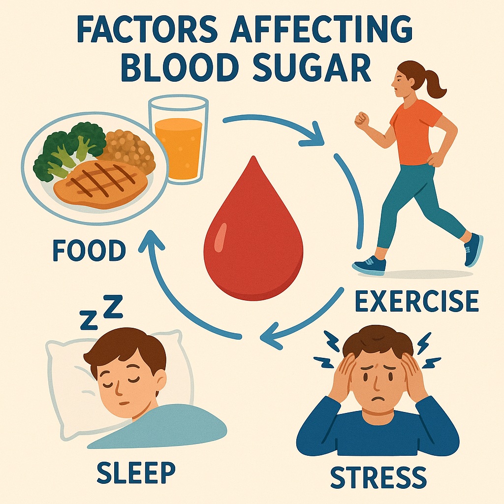 Infografica sulle cause della glicemia